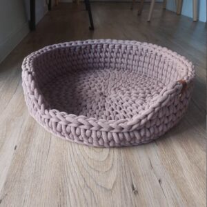 Panier au crochet coton recyclé pour chien