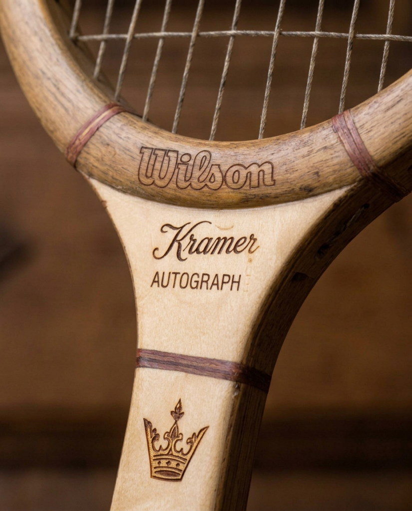 raquette de tennis ancienne authentique - marque Kramer -modèle autograph